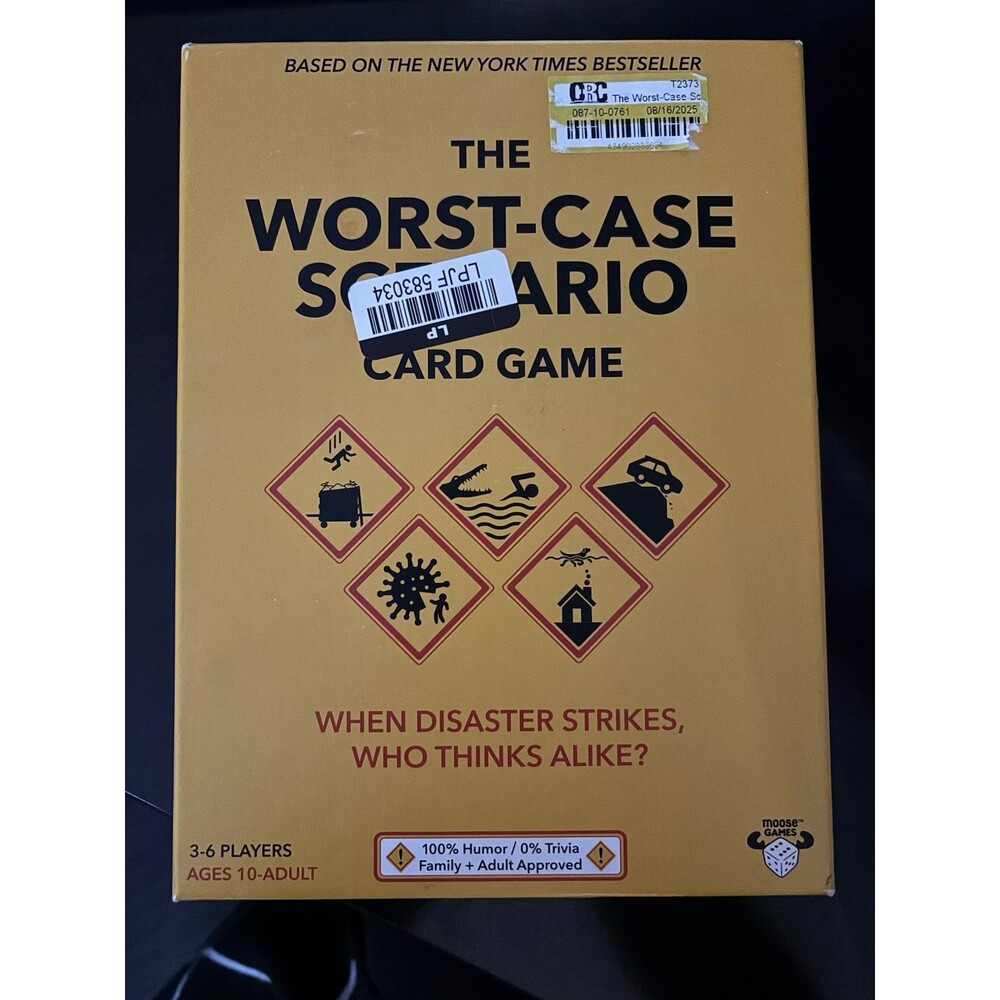 The Worst-Case Scenario Card Game: 100% Humor 3-6 Players Ages 10+ NEW Sealed